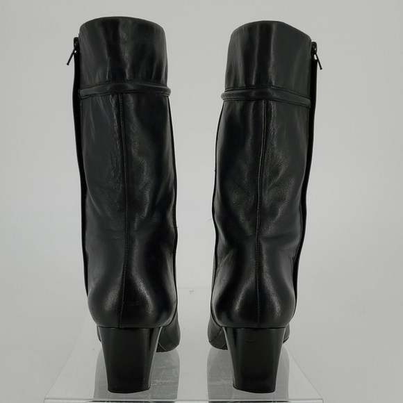 Cole Haan Black Leather Calf Boots Size 10 - Picture 5 of 13